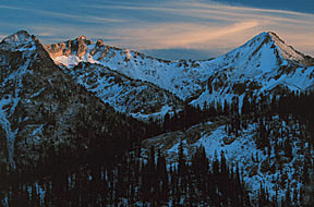 Sawtooth Mountains, Idaho.  photograph from www.mtnvisions.com