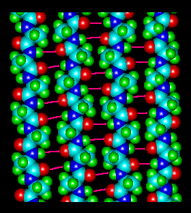 beta sheet, showing exposed main chain polar groups at the edges