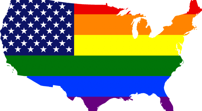 Flag map USA